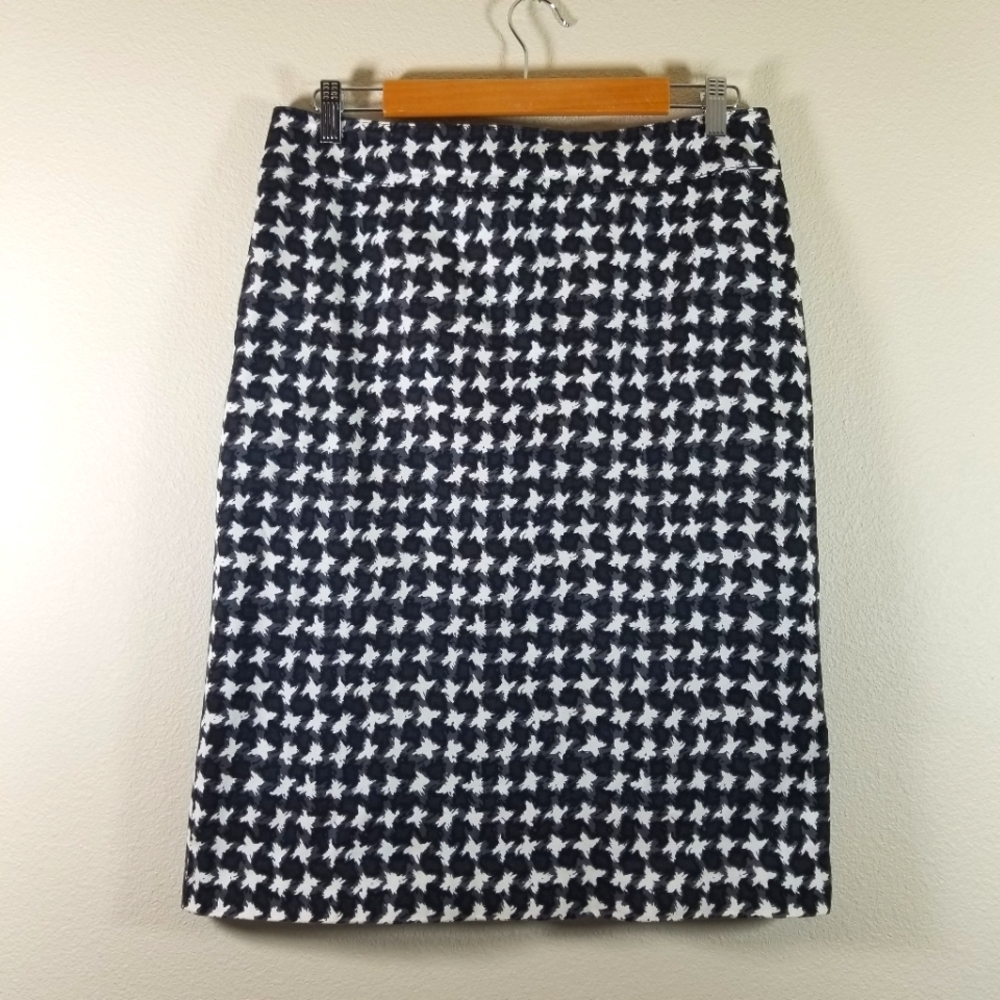 Talbots houndstooth print skirt